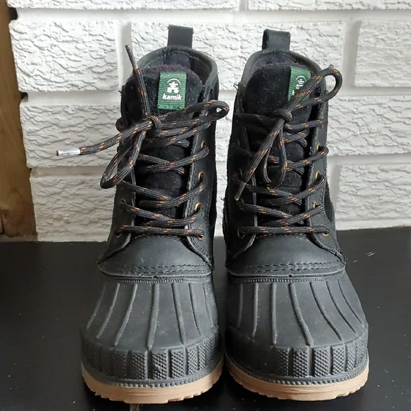 Kamik Women's Black Winter Vegan Water Resistant Boots with Stitching Size 6 - Picture 2 of 13